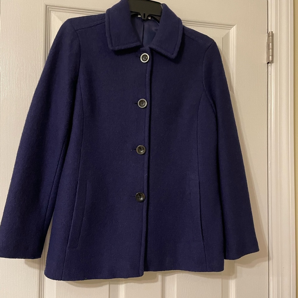 Lands' End Women's Boiled Wool jacket- like new!
